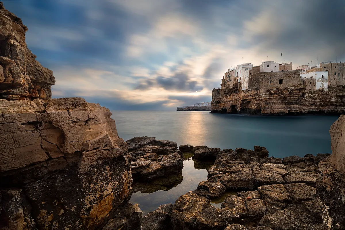 Plage de Lama Monachile, Polignano a Mare, Puglia, Italie — 3