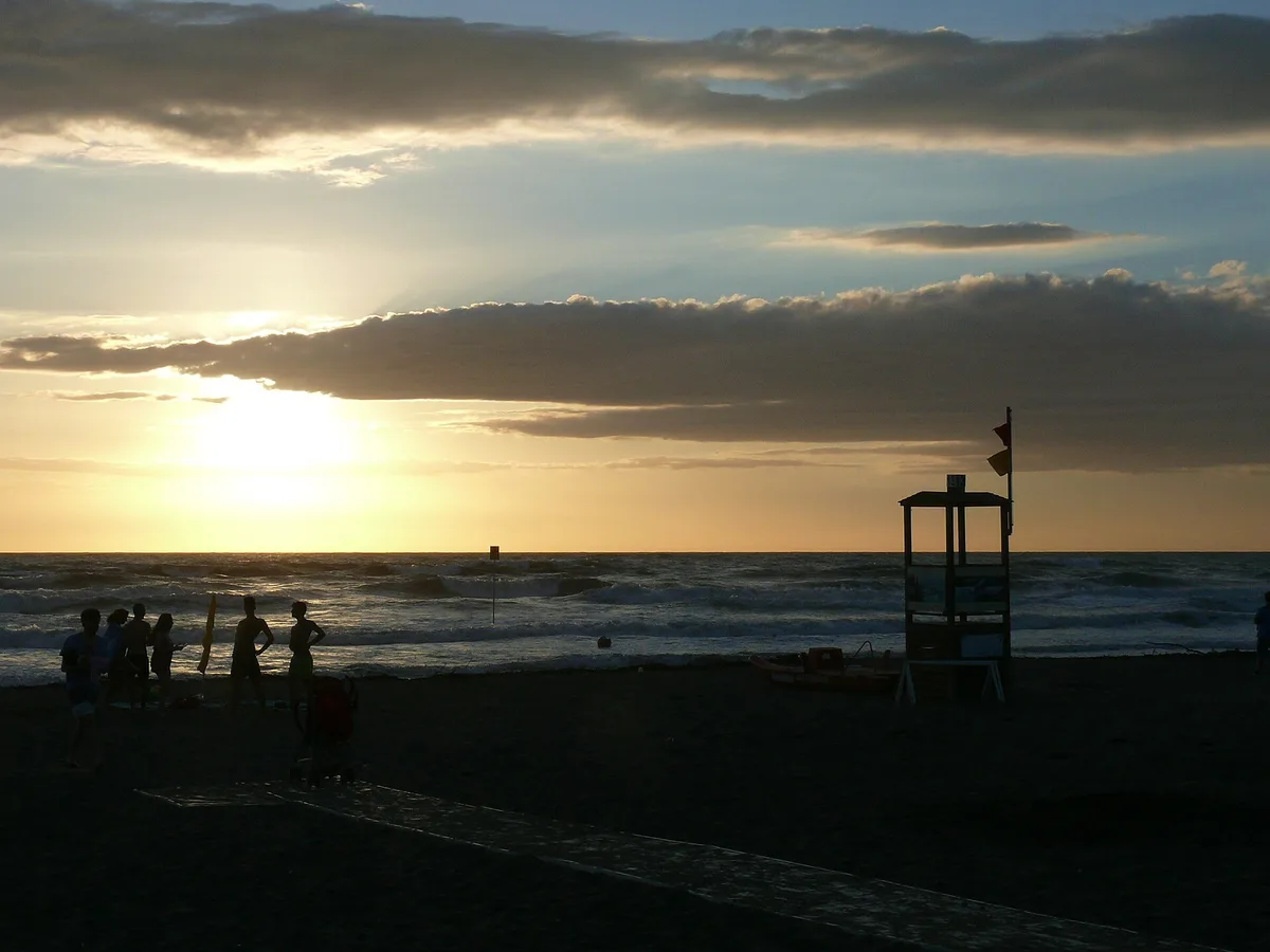 Plage de Marina di Castagneto, Castagneto Carducci, Tuscany, Italie