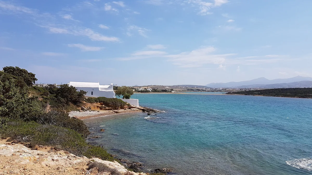Plage de Lageri, Naoussa, Cyclades, Grèce