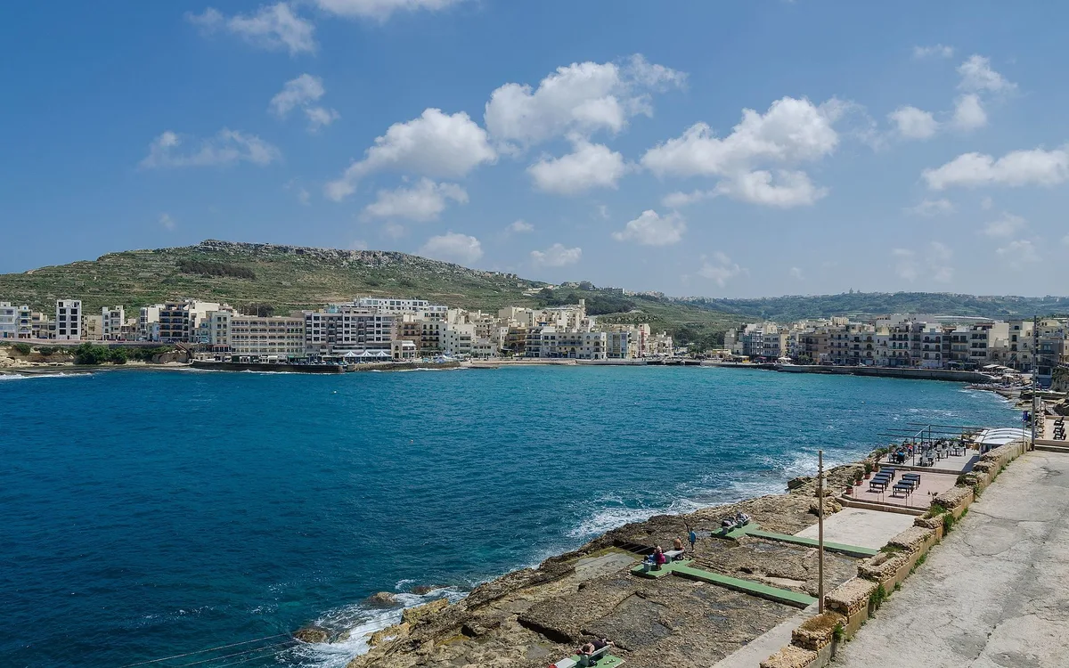 Playa de Marsalforn, Żebbuġ, Maltese Islands, Malta