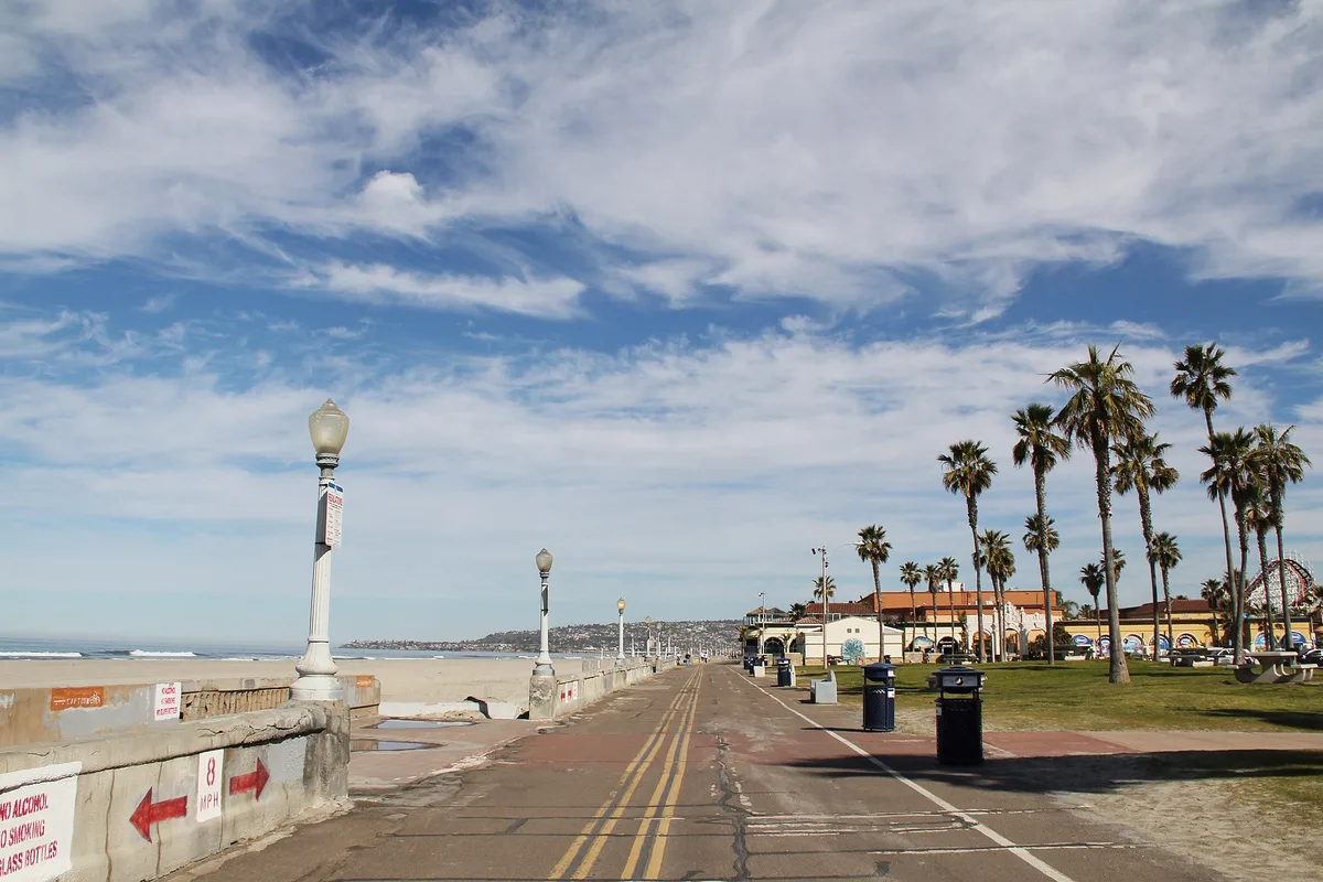Mission Beach, San Diego, California Coast, États-Unis