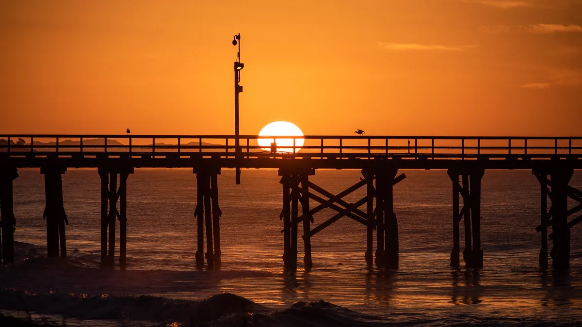 Plage de Goleta, Goleta, California Coast, États-Unis