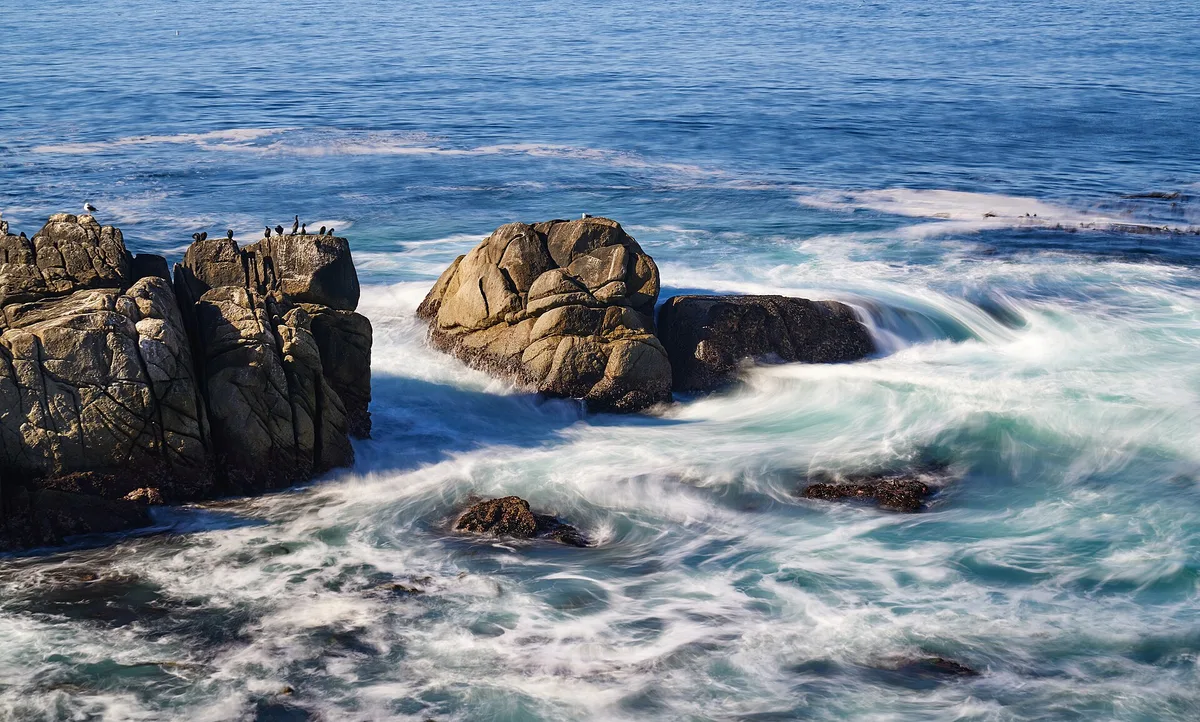 Malpaso Creek-Strand, Carmel Highlands, Monterey County, California Coast, Vereinigte Staaten — 3