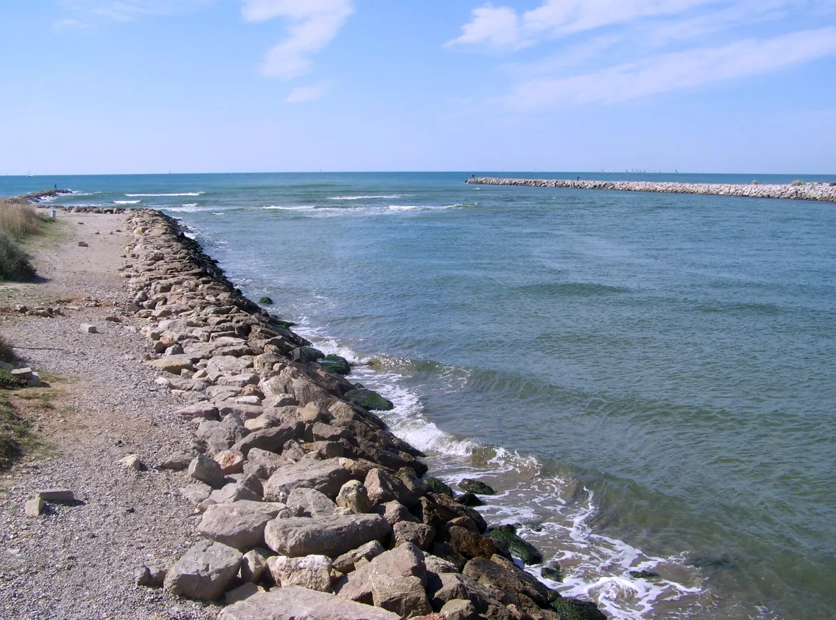 Praia do Boucanet, Le Grau-du-Roi, Occitanie, França — 2