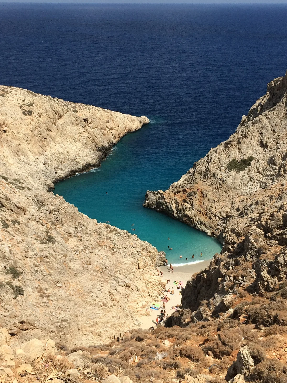Playa de Seitan Limania, Chania, Crete, Grecia
