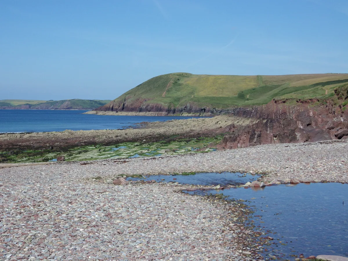 Praia de Manorbier, Manorbier, Wales, Reino Unido — 5