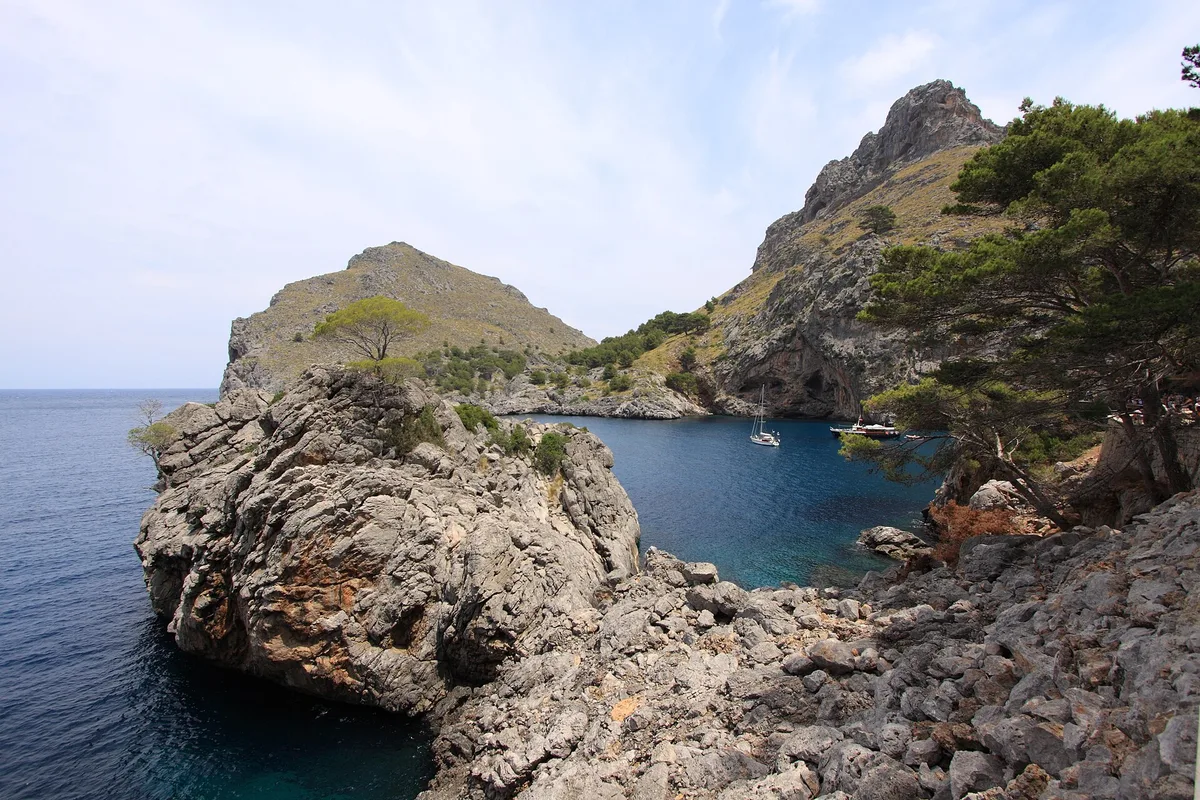 Plage de Sa Calobra, Escorca, Balearic Islands, Espagne