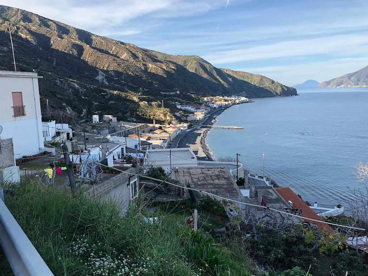 Plage d'Acquacalda, Lipari, Sicily, Italie