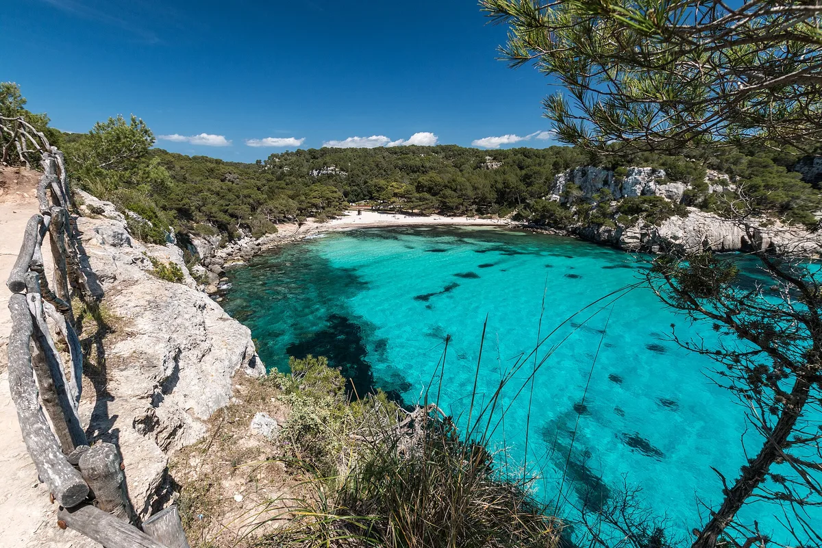 Spiaggia di Cala Macarella, Ciutadella de Menorca, Balearic Islands, Spagna — 2