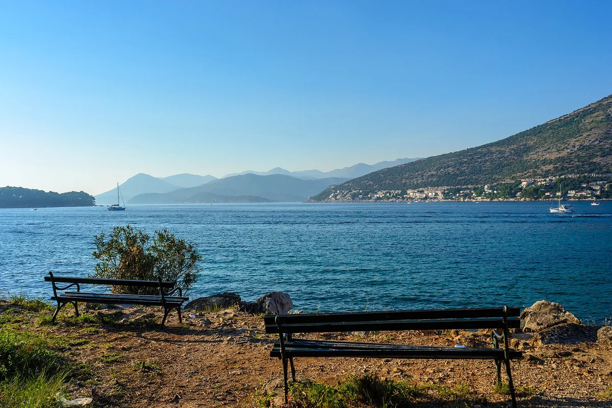 Plage de Copacabana, Dubrovnik, Dalmatia, Croatie