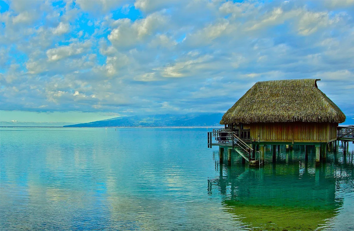 Public Beach, Moorea-Maiao, Windward Islands, Französisch-Polynesien