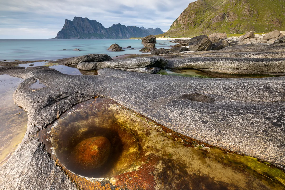 Uttakleiv-Strand, Vestvågøy, Norwegian Sea, Norwegen