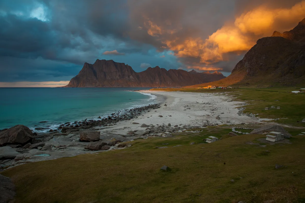 Uttakleiv-Strand, Vestvågøy, Norwegian Sea, Norwegen — 3