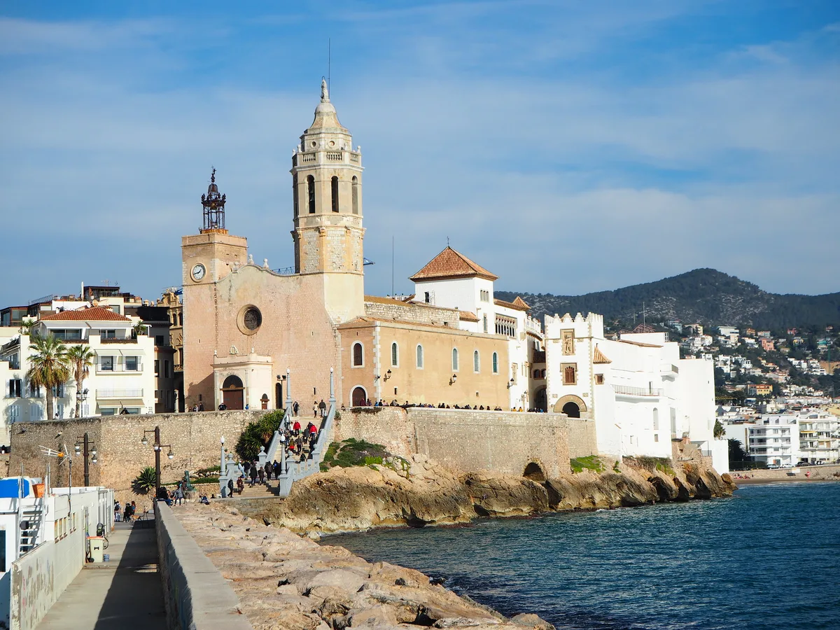 Platja dels Balmins, Sitges, Catalonia, España — 6