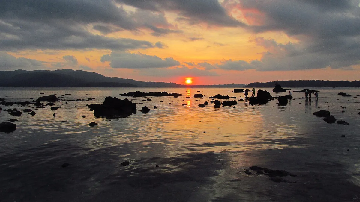 Spiaggia di Chidiya Tapu, Port Blair, Andaman and Nicobar Islands, India — 2