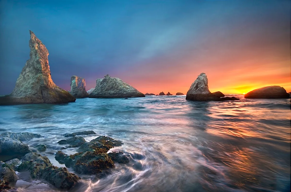 Bandon-Strand, Bandon, Pacific Northwest, Vereinigte Staaten