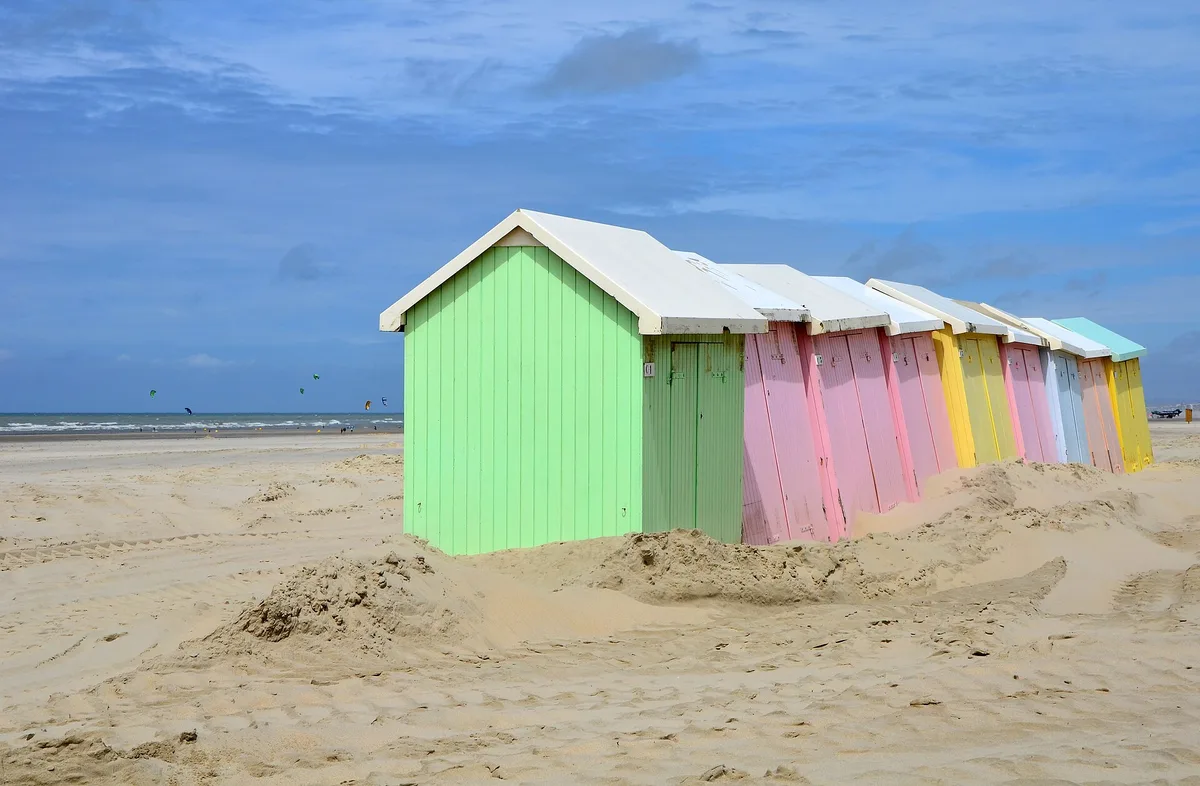 Playa de Berck-sur-Mer, Berck-sur-Mer, Hauts-de-France, Francia