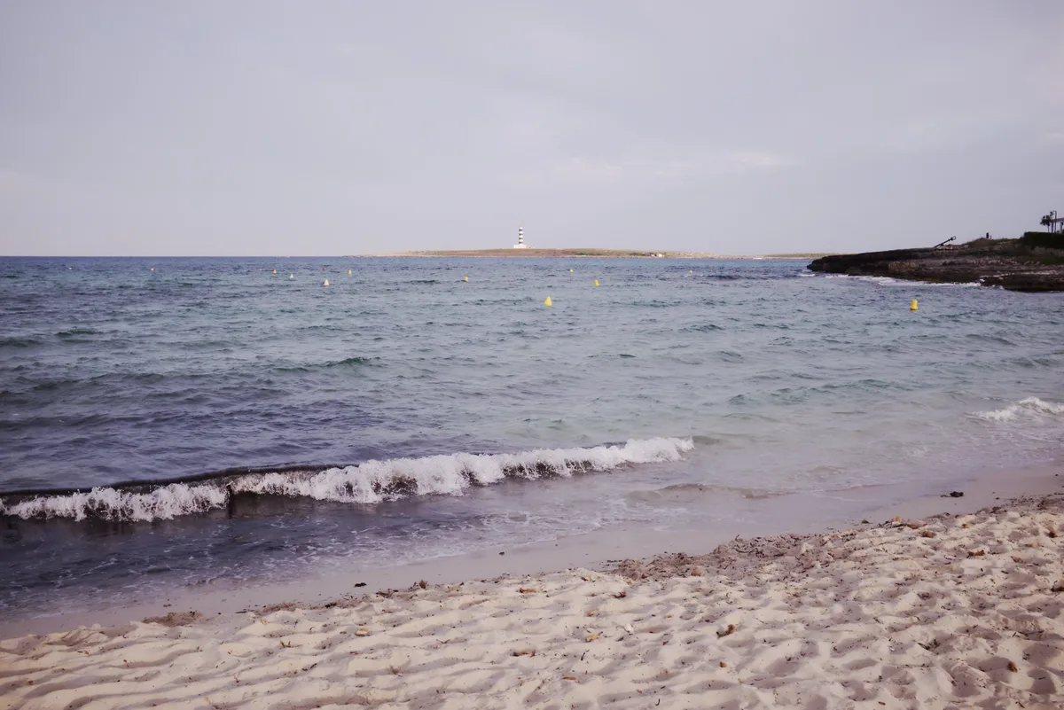 Plage de Punta Prima, Sant Lluís, Balearic Islands, Espagne