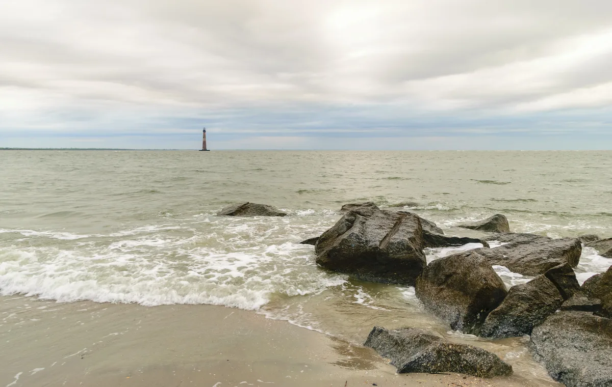 Lighthouse Inlet Heritage Preserve Beach, Folly Beach, US East Coast, United States — 2