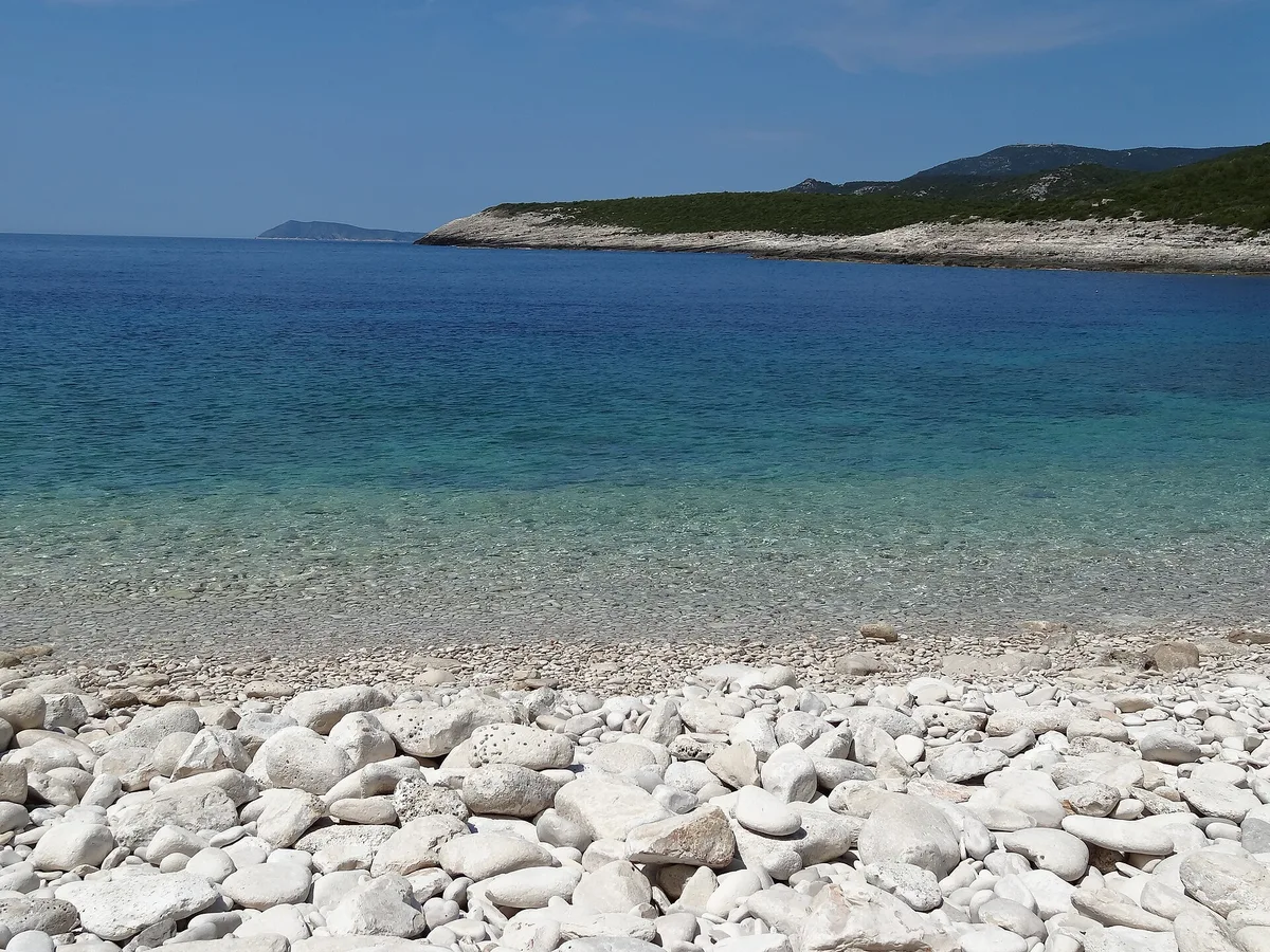 Plage de Srebrna, Vis, Dalmatia, Croatie