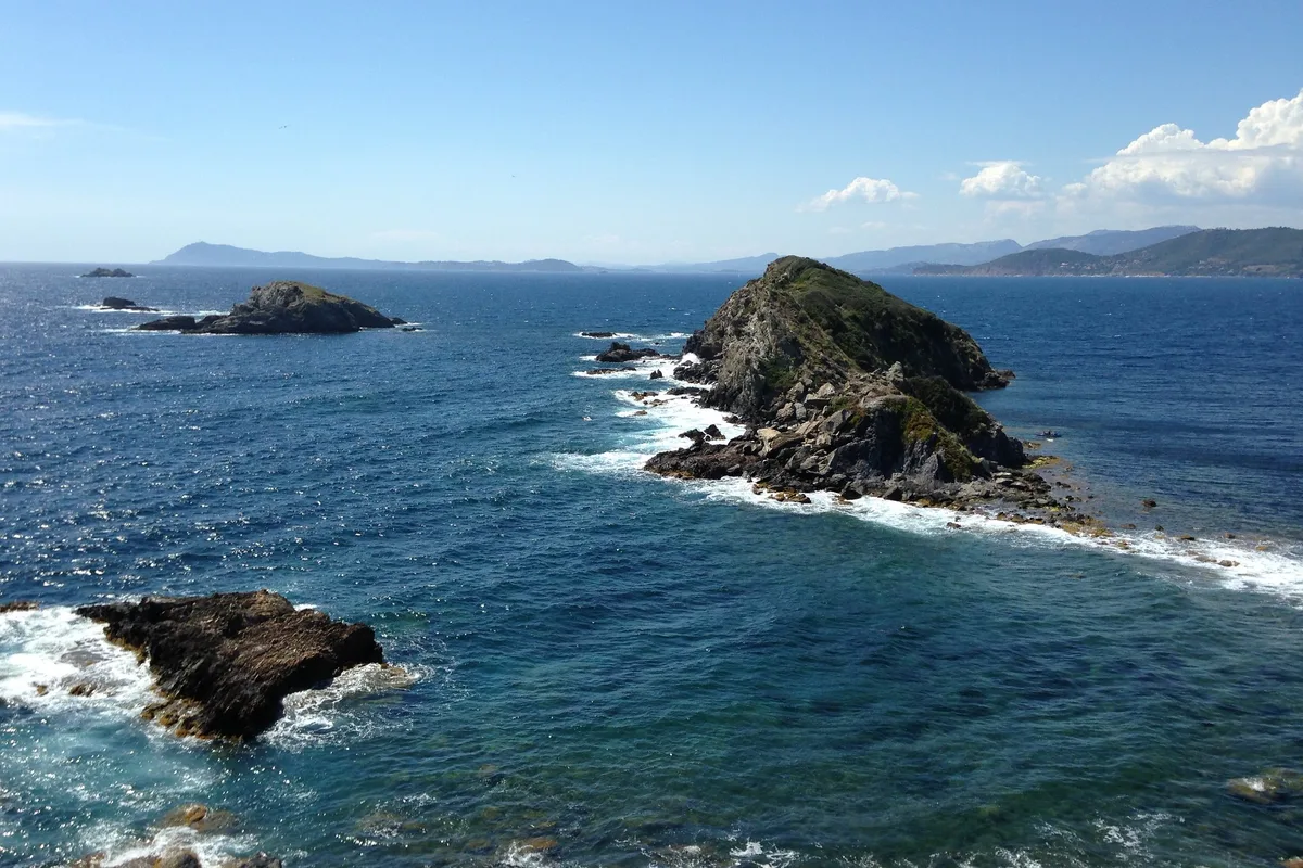 Playa de la Madrague, Hyères, Provence-Alpes-Côte d'Azur, Francia