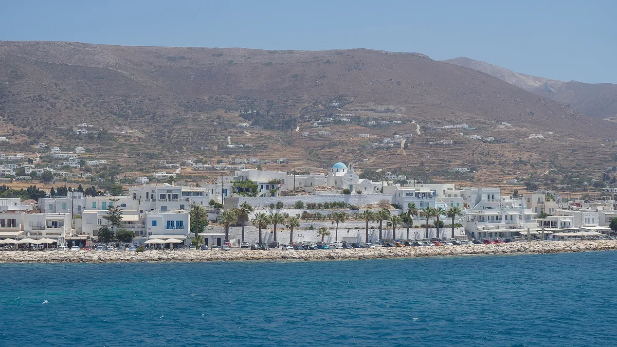Spiaggia di Parikia, Parikia, Cyclades, Grecia