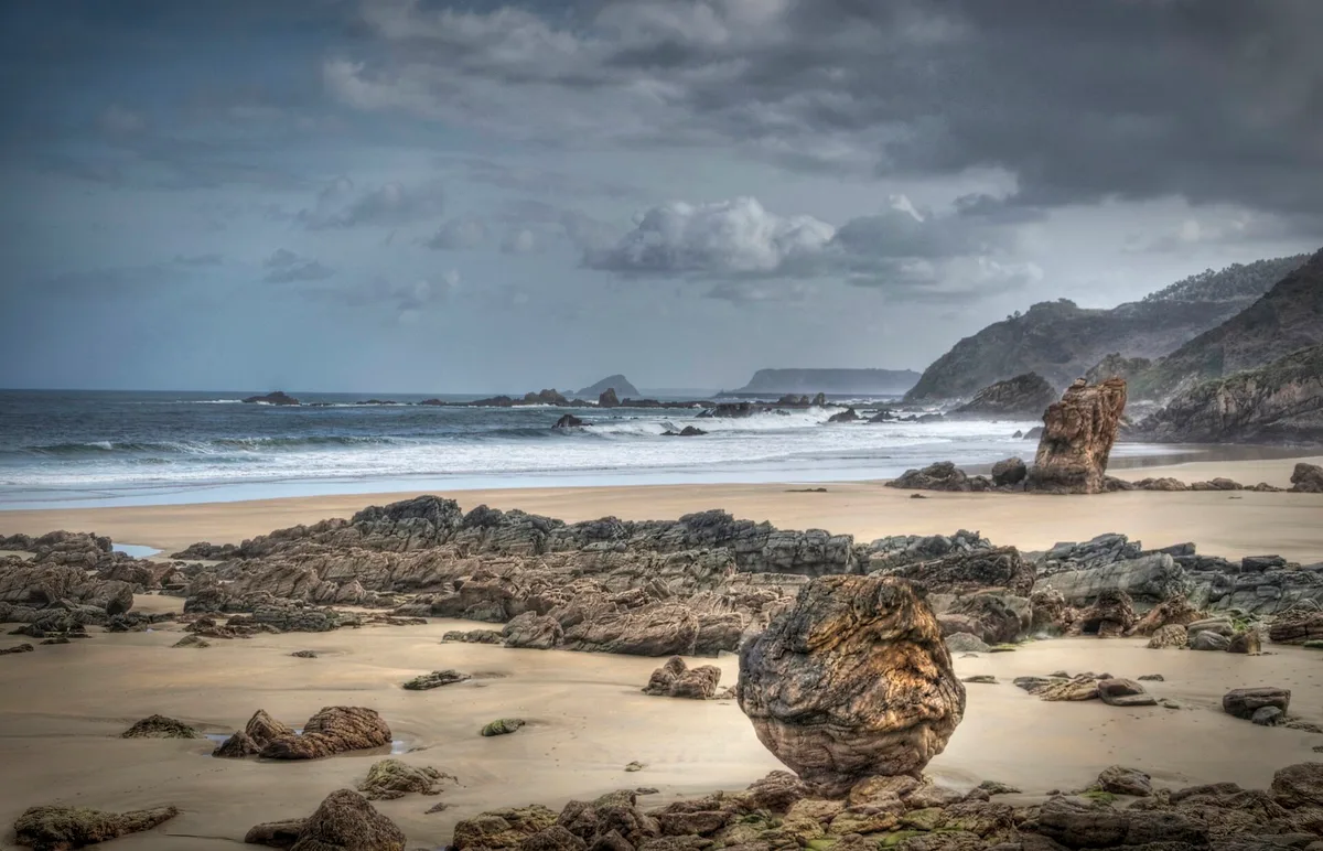 Veneiro-strand, Muros de Nalón, Asturias, Spanje — 3