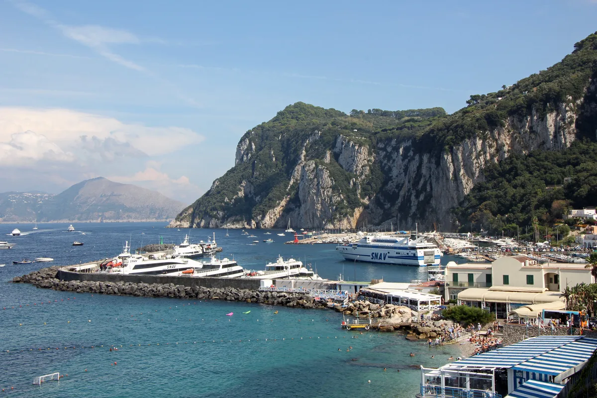 Plage de Cala Grande, Capri, Campania, Italie