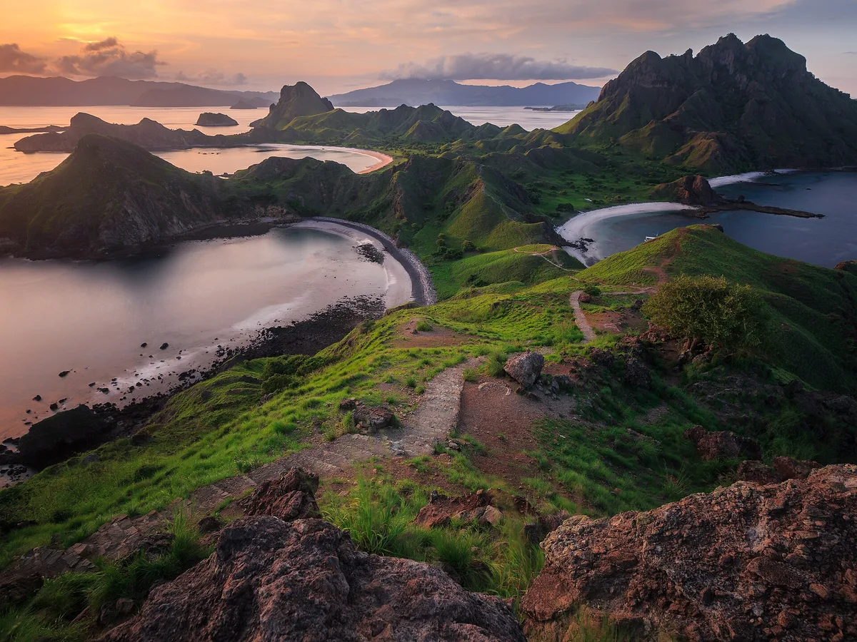 Plage de Padar, Komodo, Lesser Sunda Islands, Indonésie — 2