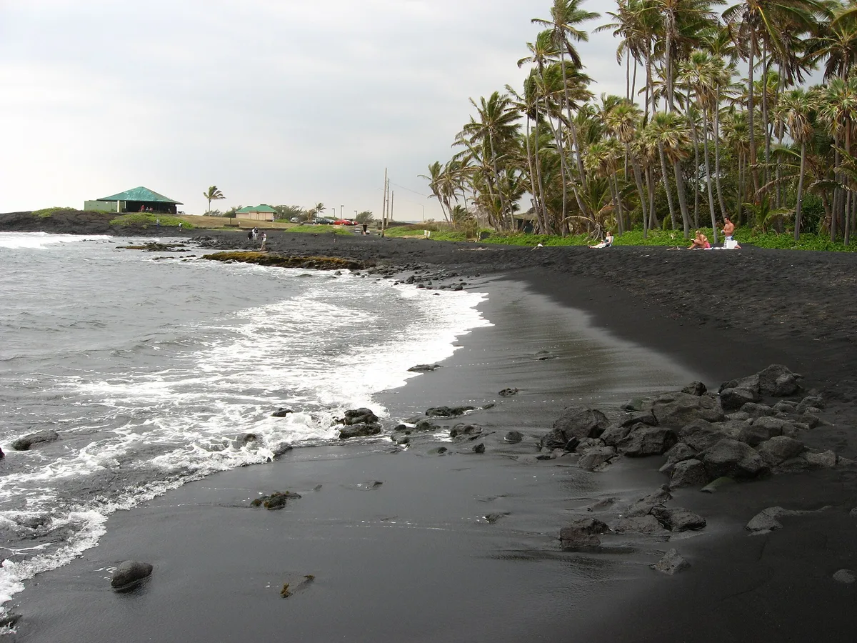 Playa de Punalu'u Black Sand, Ka'u, Hawaii, Estados Unidos — 5