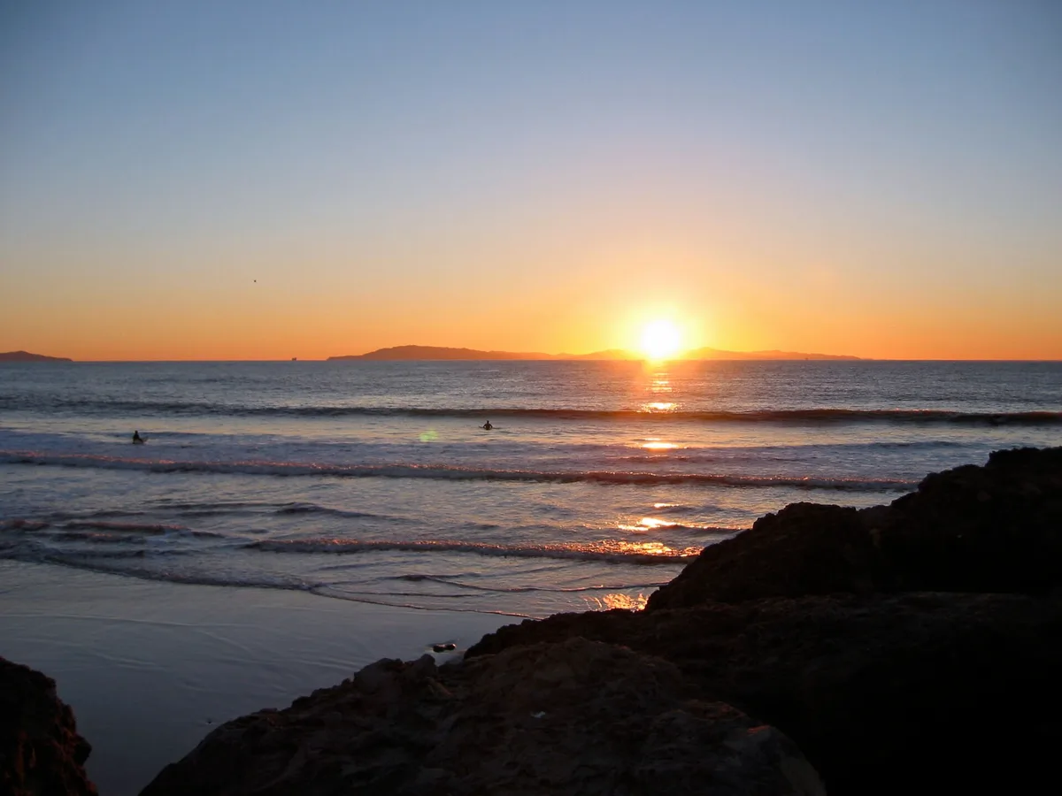 Plage de Leo Carrillo State, Malibu, California Coast, États-Unis