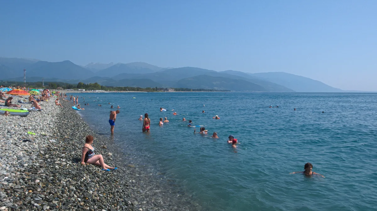 Adler Beach, Black Sea Coast, Russia — 2