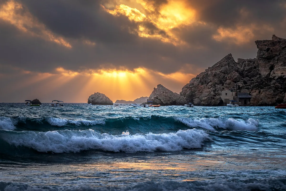 Plage de Golden Bay, Mellieħa, Maltese Islands, Malte — 2