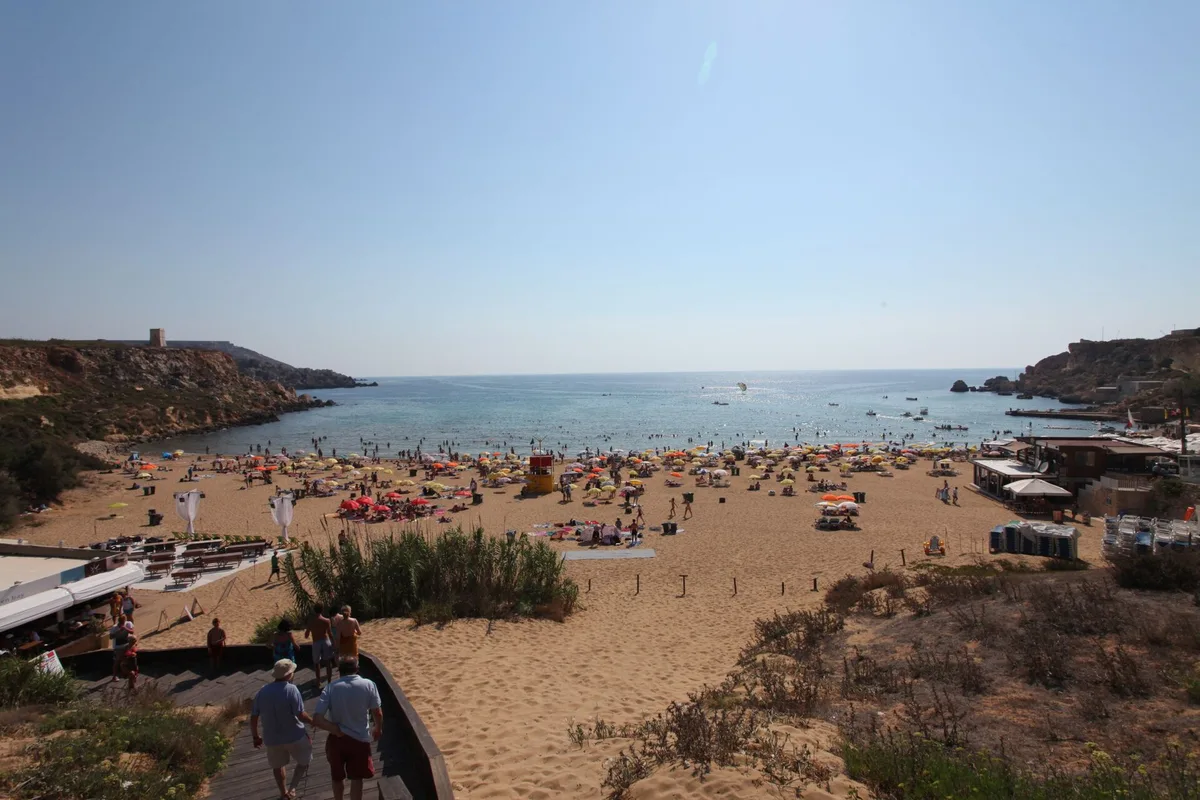 Plage de Golden Bay, Mellieħa, Maltese Islands, Malte — 4