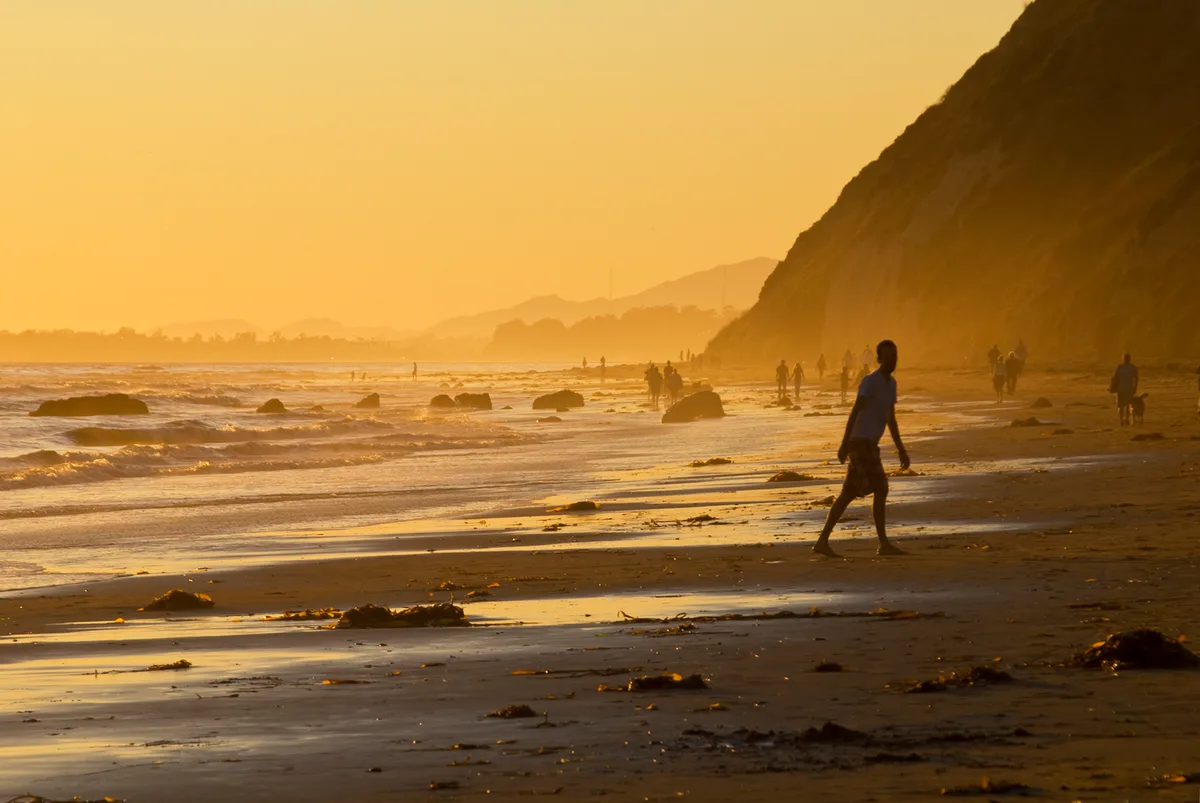 Plage d'Arroyo Burro, Santa Barbara, California Coast, États-Unis