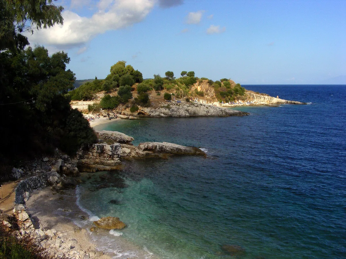 Kassiopi-Strand, North Corfu Municipality, Ionian Islands, Griechenland