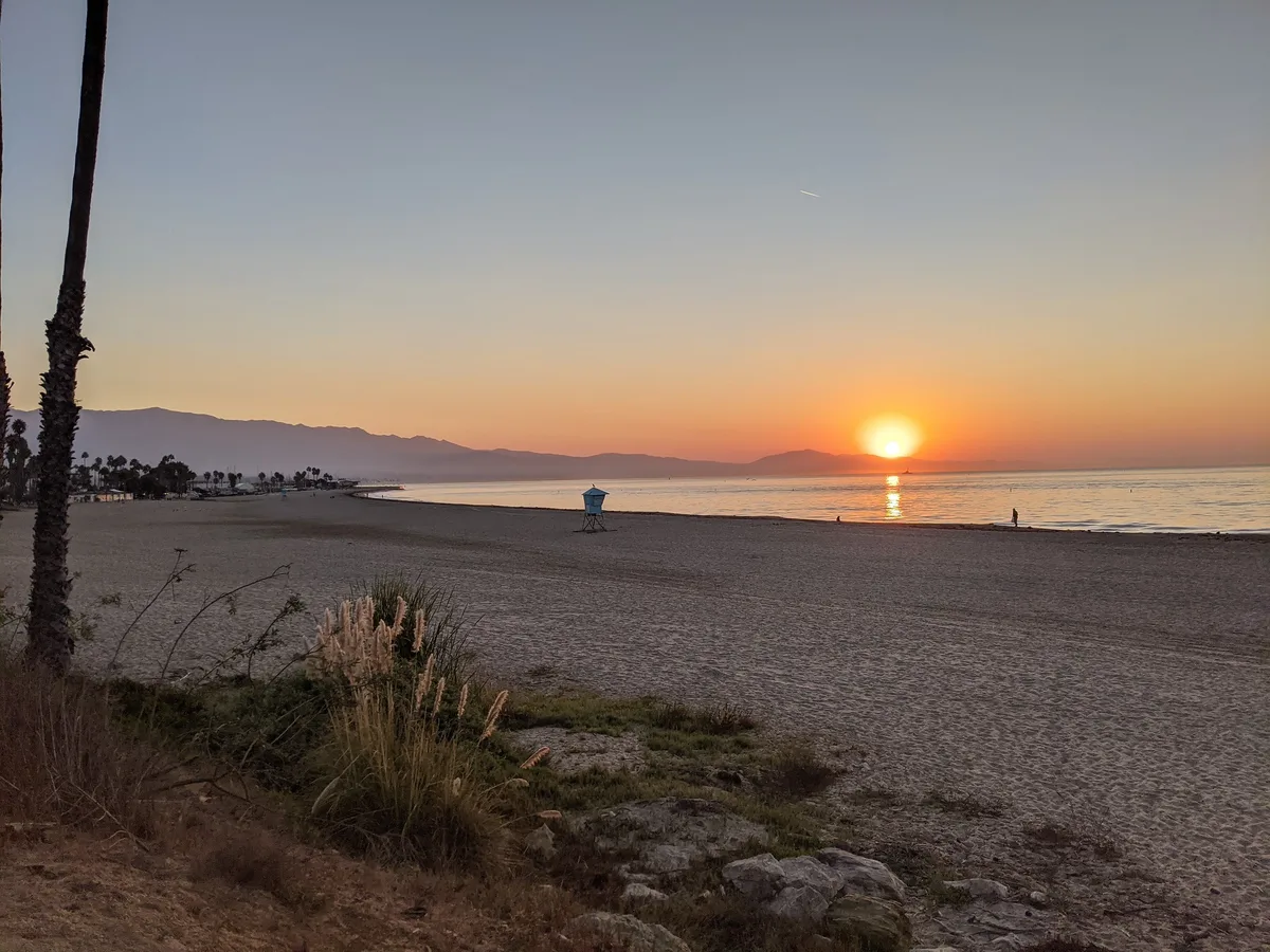 Leadbetter Beach, Santa Barbara, California Coast, États-Unis