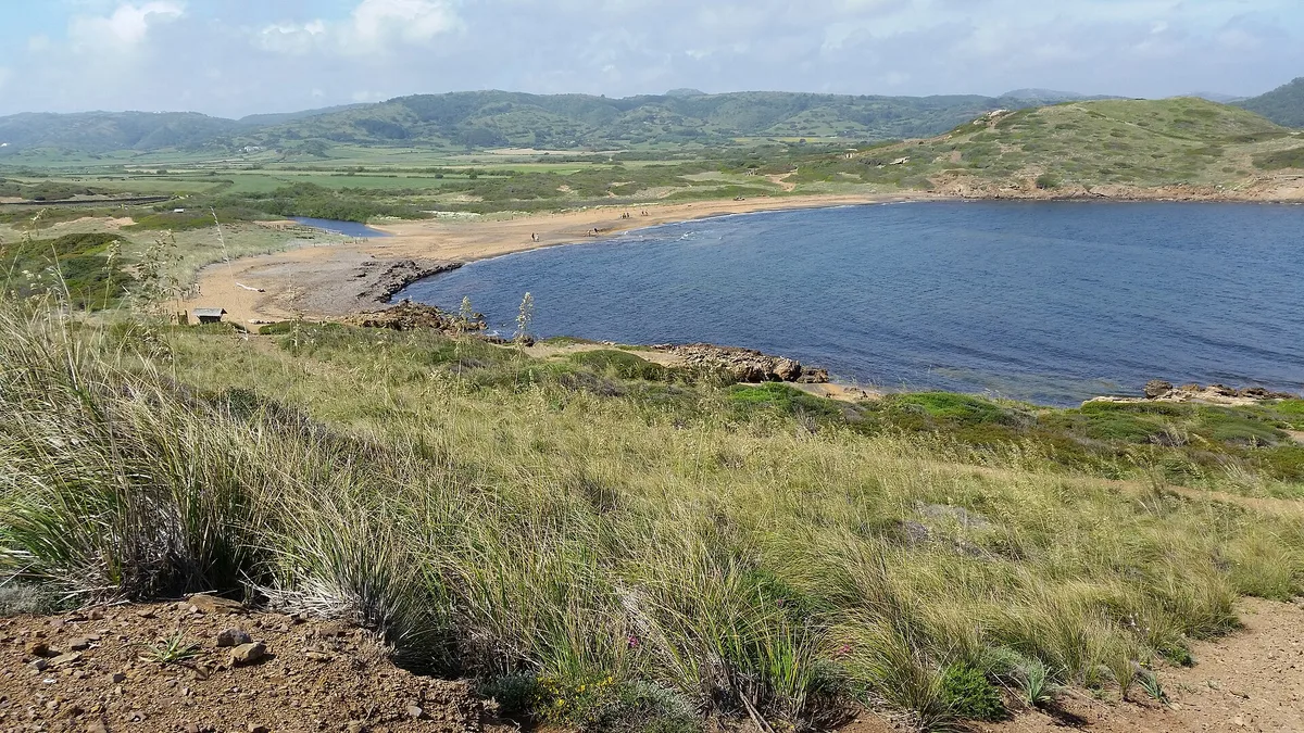 Plage de Binimel·là, Es Mercadal, Balearic Islands, Espagne