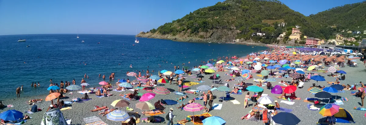 Plage de Bonassola, Bonassola, Liguria, Italie