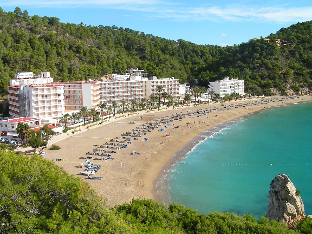 Cala de Sant Vicent, Sant Joan de Labritja, Balearic Islands, España