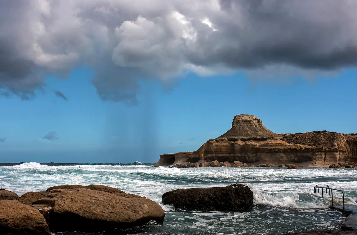 Plage d'Il-Qolla l-Bajda, Nadur, Maltese Islands, Malte